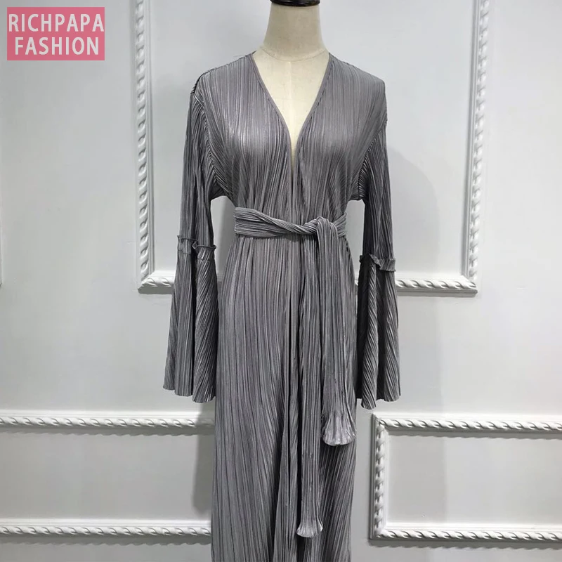 Женское кимоно Кафтан Абая Дубай плиссированный кардиган с хиджабом