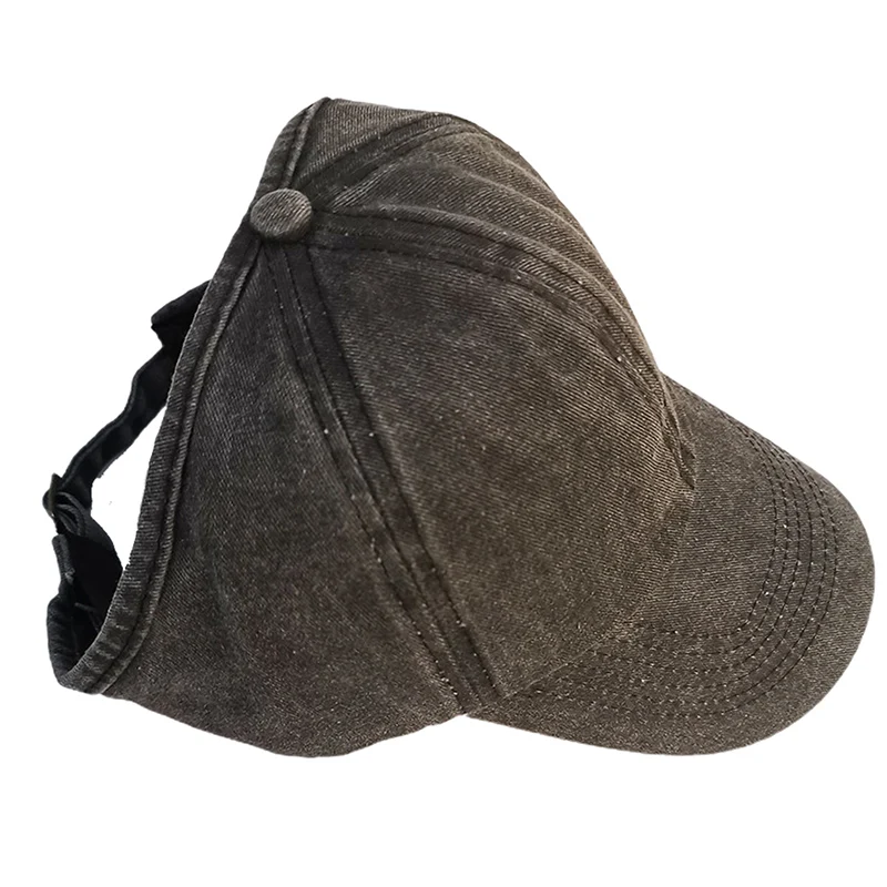 

Sports Caps Ponytail Baseball Cap Messy Hats Washed Cotton Snapback Caps Casual Outdoor Hat Sportswear Accessory