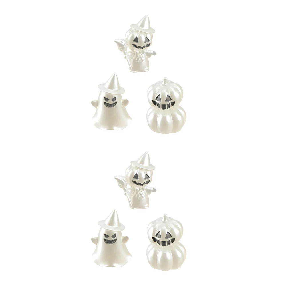 

6 Pcs Funny Luminous Pumpkin Ghost Doll Adornments Party Decorations