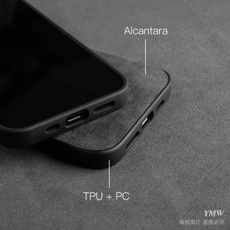 YMW Алькантара чехол для iPhone 13 Pro Max 13Pro Мини Роскошный суперкар интерьер замша кожа
