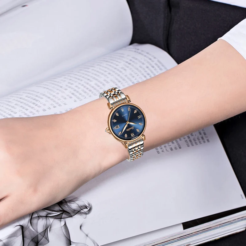 Montre Femme SUNKTA новые женские часы Топ люксовый бренд креативный дизайн стальные