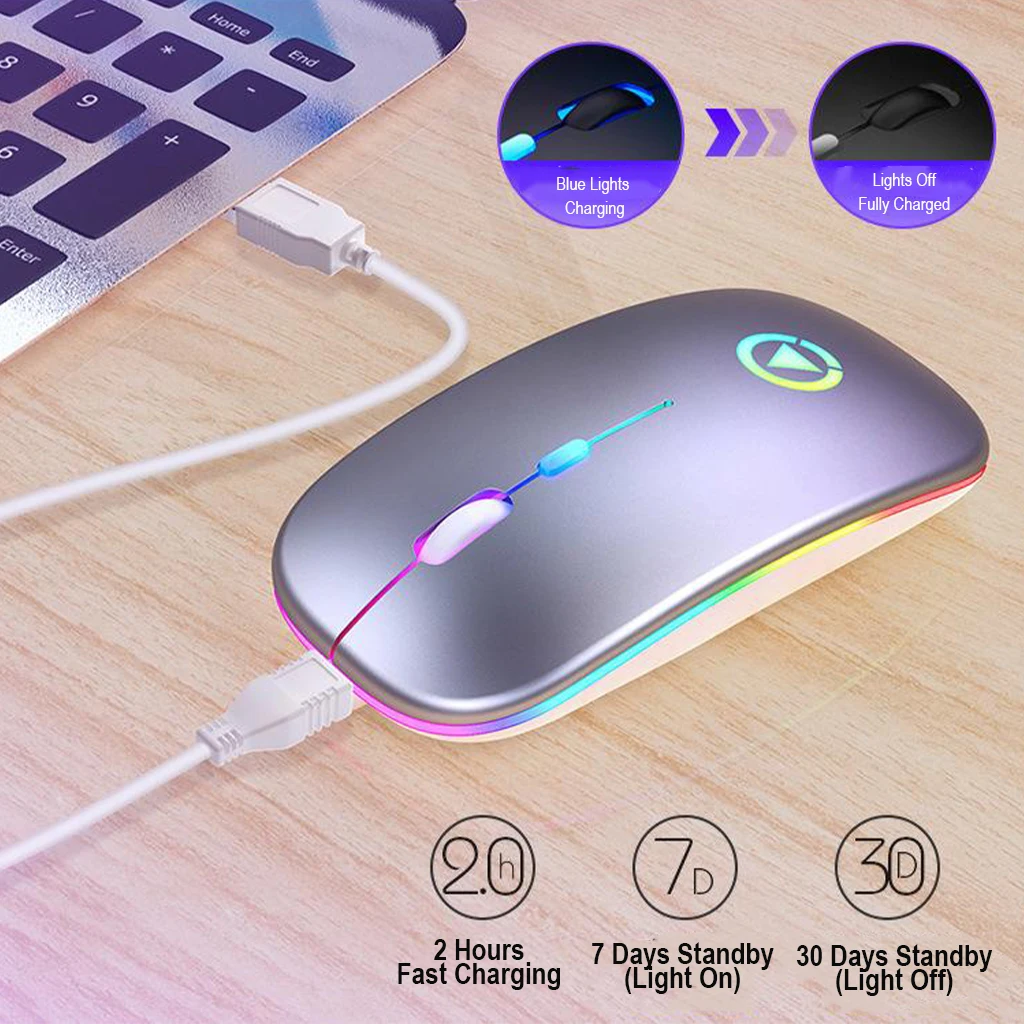 

2.4GHz Wireless Mouse 7 color Mice with Receiver For PC Laptop Computer