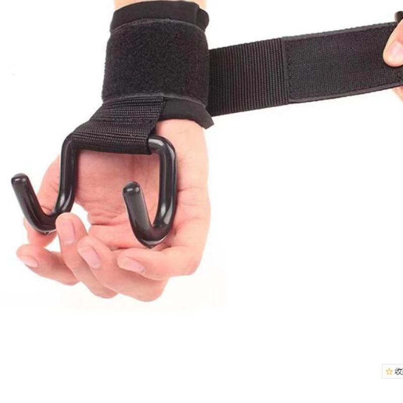 2Pcs Weight Lifting-Hook Hand-Bar Wrist Straps Glove Weightlifting Strength Training Gym Fitness Hook Lifting Gloves | Спорт и