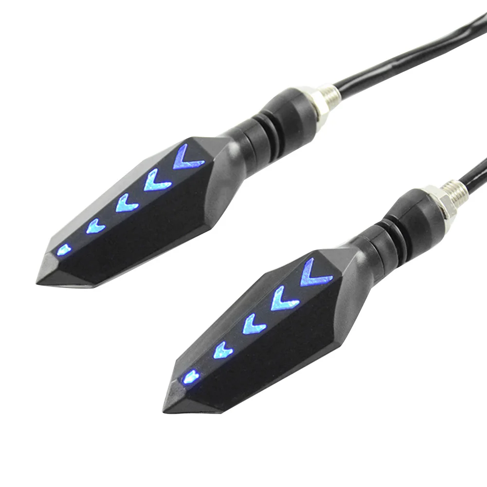 1pair Daytime Running Lamp Decorative Motorcycle Indicators Outdoor 12V Acrylic Universal Scooter Led Flowing Turn Signal Light |