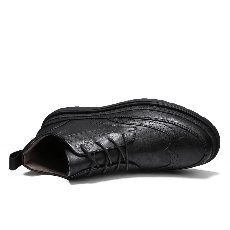 

Spring Young Casual Men Footwear Black Leather Man Sneakers High Quality Adult Casual Shoe Lacing Brand Men Shoes Size39-44