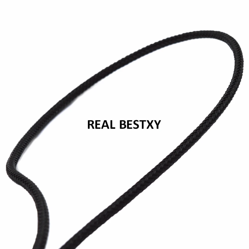 5 м/лот приблизительно 3 мм черные нити из нержавеющей стали плетеные стальные