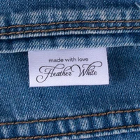 custom clothing labels brand tags organic cotton ribbon labels logo or text handmade printing labels boutique md1031