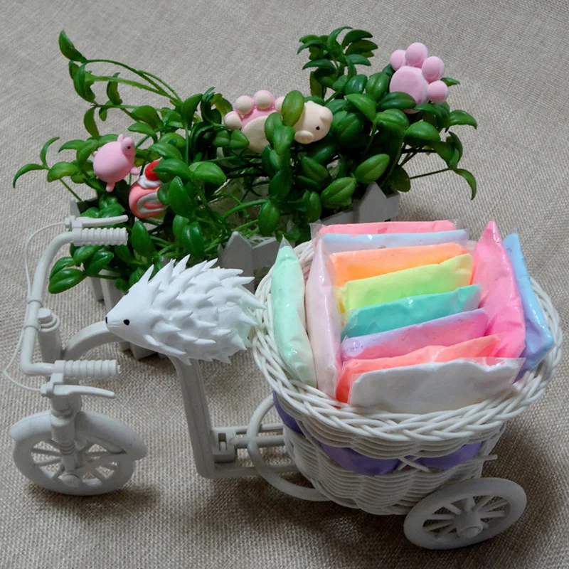 Серебристая глина слаймы полимерная воздушная сухая Пластилин светильник