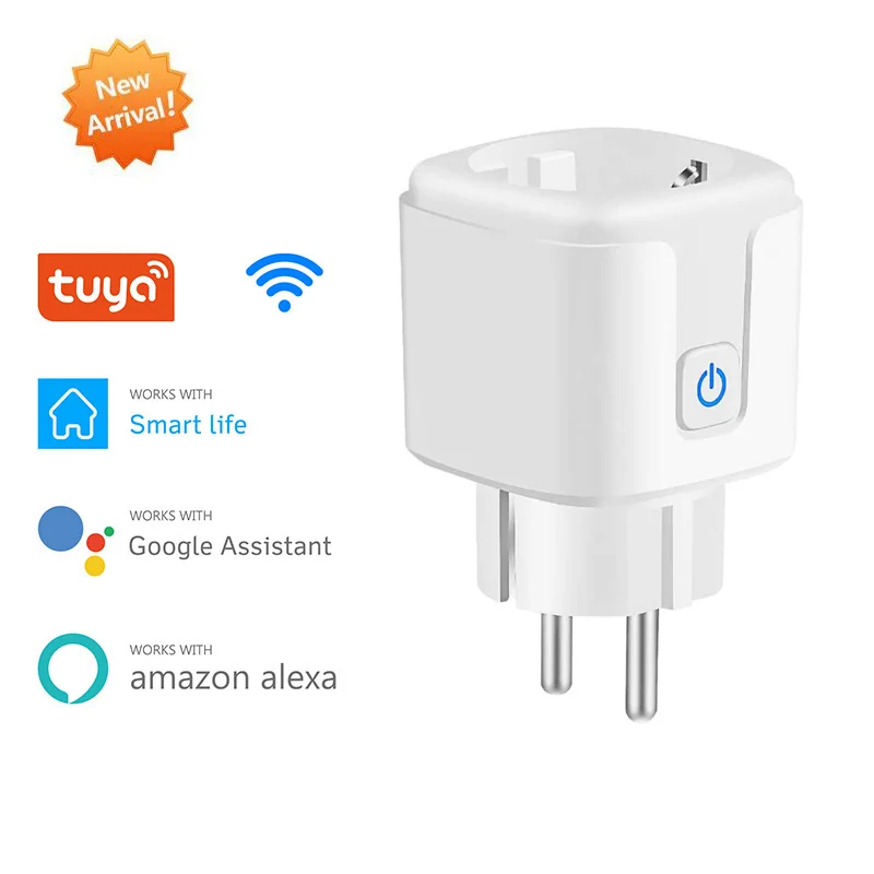 Smart Plug WiFi&Bluetooth pairing Socket EU 16A Power Monitor Timing Function Tuya SmartLife APP Control Works With Alexa Google