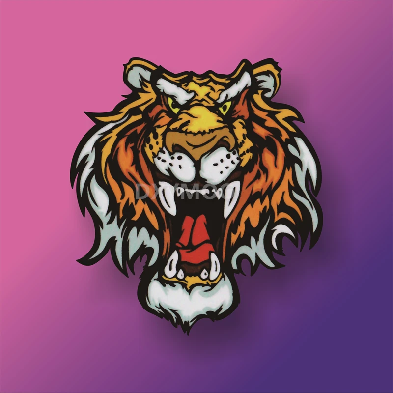 DXYMOO Cool Tiger Head Motocross Bike Helmet Decal For Car Styling Tape Auto Truck Sticker Wateproof | Stickers