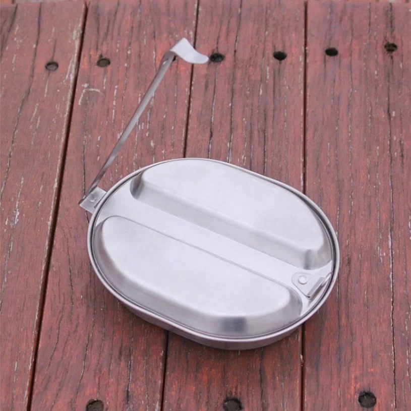 Портативная сковорода 2 в 1 Ланч-бокс из легкой стали | Спорт и развлечения