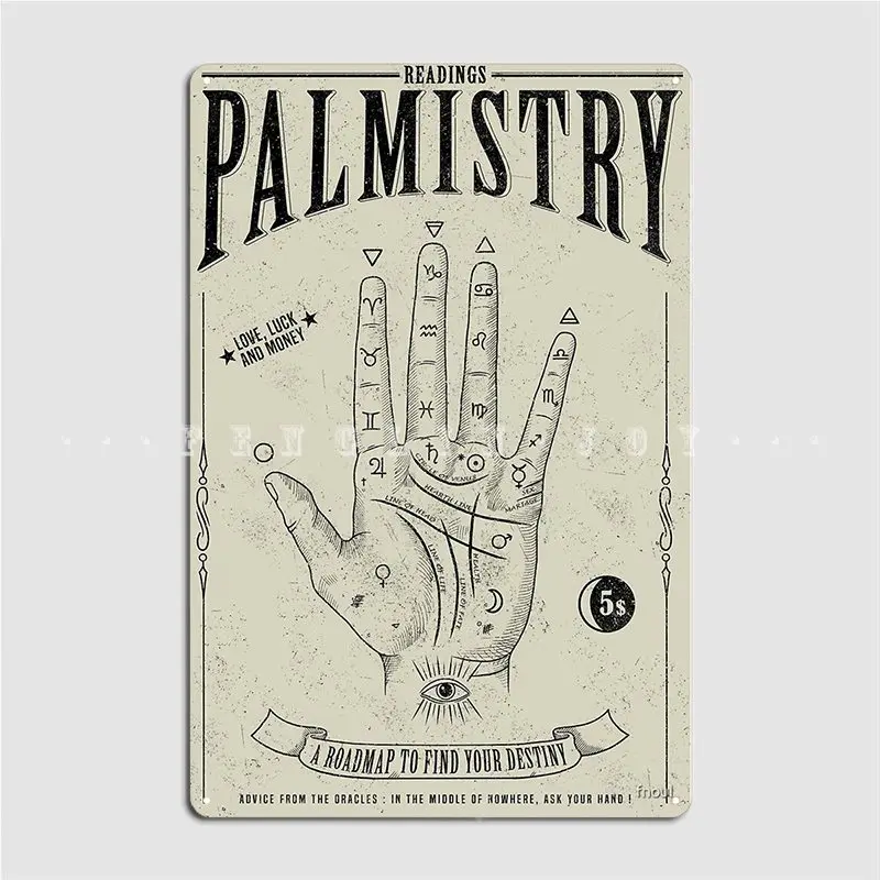 

Металлический плакат Palmistry, задний плакат для кинотеатра