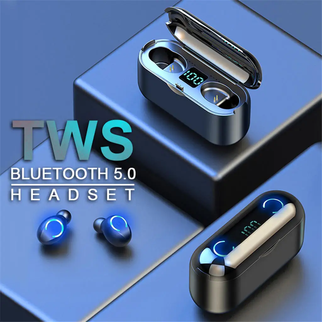 

Sports Ture Wireless Hifi Stereo Bluetooth 5.0 TWS Earphone Headphones Headset CVC 8.0 w/ Charging Case With Mic Handsfree