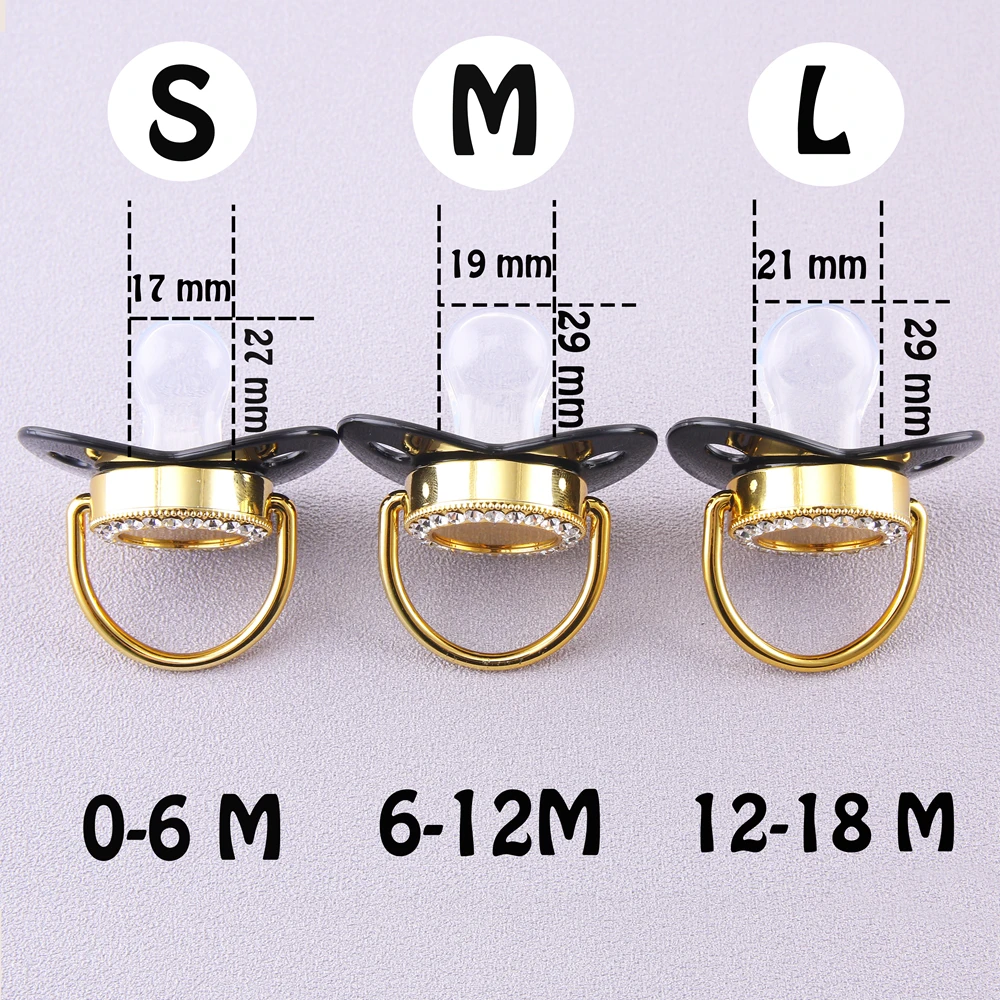 

Bling Pacifier Silicone Funny Nipple Dummy Baby Soother Toddler Orthodontic Nipples Teether Baby Christmas Gift