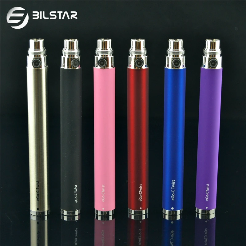 Bilstar eGo-C Twist Аккумулятор 1100mAh переменное напряжение 3,2 V-4,8 V eGo C Twist электронная сигарета для CE4 CE5 Evod T3S Атомайзер