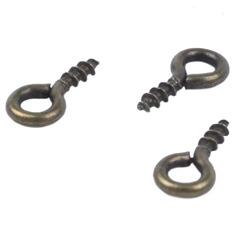 100 шт крошечные винтовые шпильки для глаз петля с резьбой Peg Tail 8x3 5 мм ювелирных