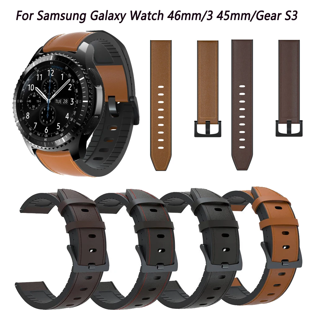 

Ремешок силиконовый для смарт-часов, сменный Браслет для Samsung Galaxy Watch 46 мм/3 45 мм/Gear S3, 22 мм