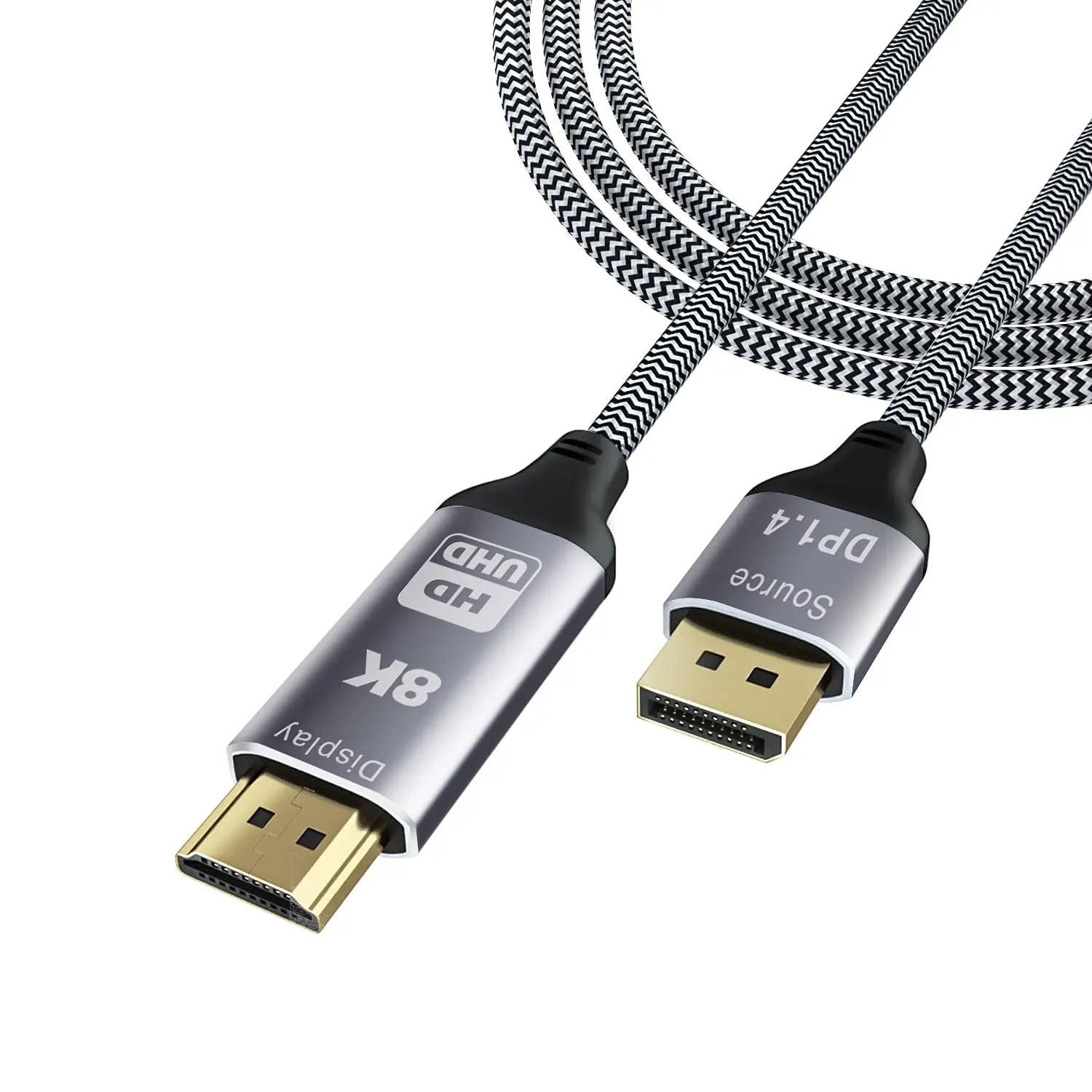 Conversor de Cabo 1.4 para Hdmi Cabledeconn Displayport 30hz 4k 120hz Direcional 1.8m 2.1 8k @