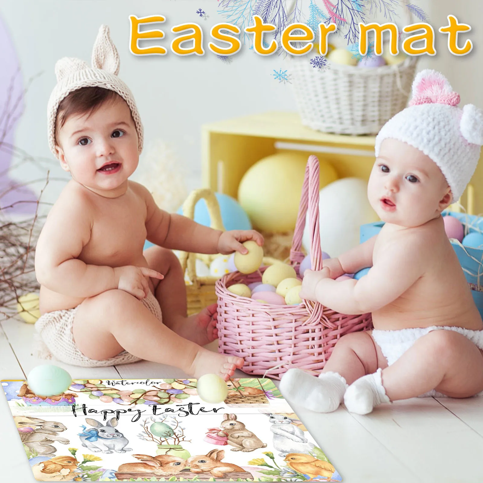 

Easter Welcome Door Mat Household Carpet Decoration Carpet Living Room Carpet