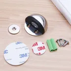 Магнитная черная дверная пробка из нержавеющей стали с двойным захватом, белая дверная пробка, Настенная дверная пробка