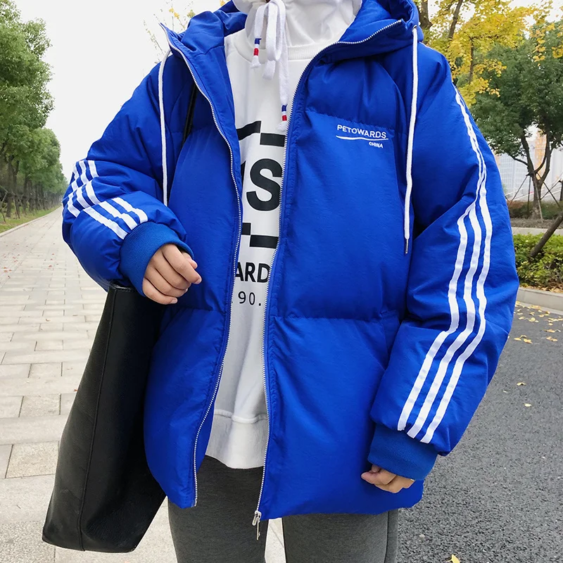 Liketkit мужские новые зимние парки 2019 полосатые толстые куртки с капюшоном большие