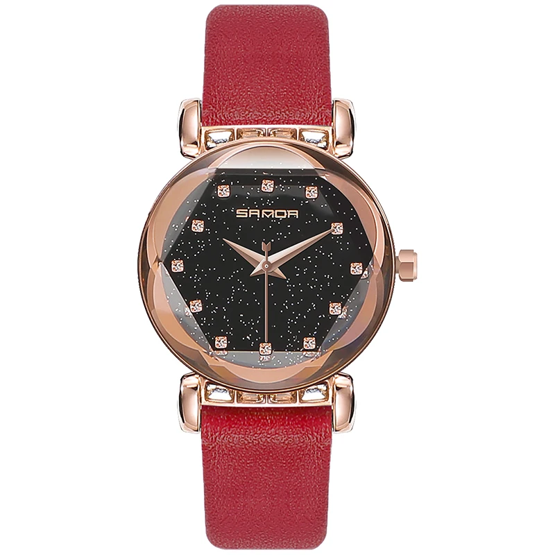 PANARS модные женские часы кварцевые наручные для женщин кожаные Стразы montre femme