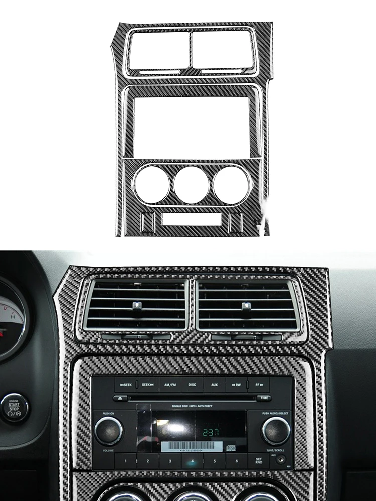 

Для Dodge Challenger 2008 2009 2010 2011 2012 2013 2014, черные наклейки из углеродного волокна, декоративные аксессуары для салона автомобиля