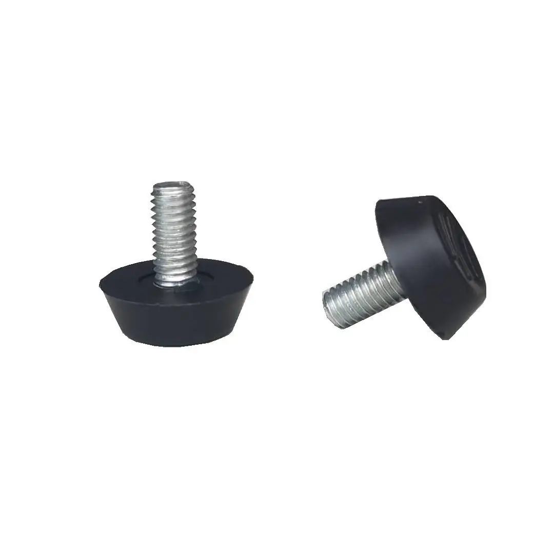 

4 Pcs/Lot M6*10mm/13mm/15mm/17mm Three Line Adjustable Foot Square Tube Pad Table Leg Plastic Office Furniture