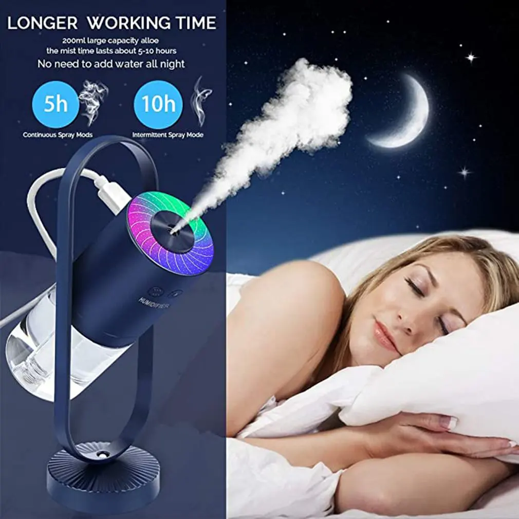 

USB Shadow Negative Ion Household Humidifier Desktop Mini Mute Night Light Atomized Portable Humidifier