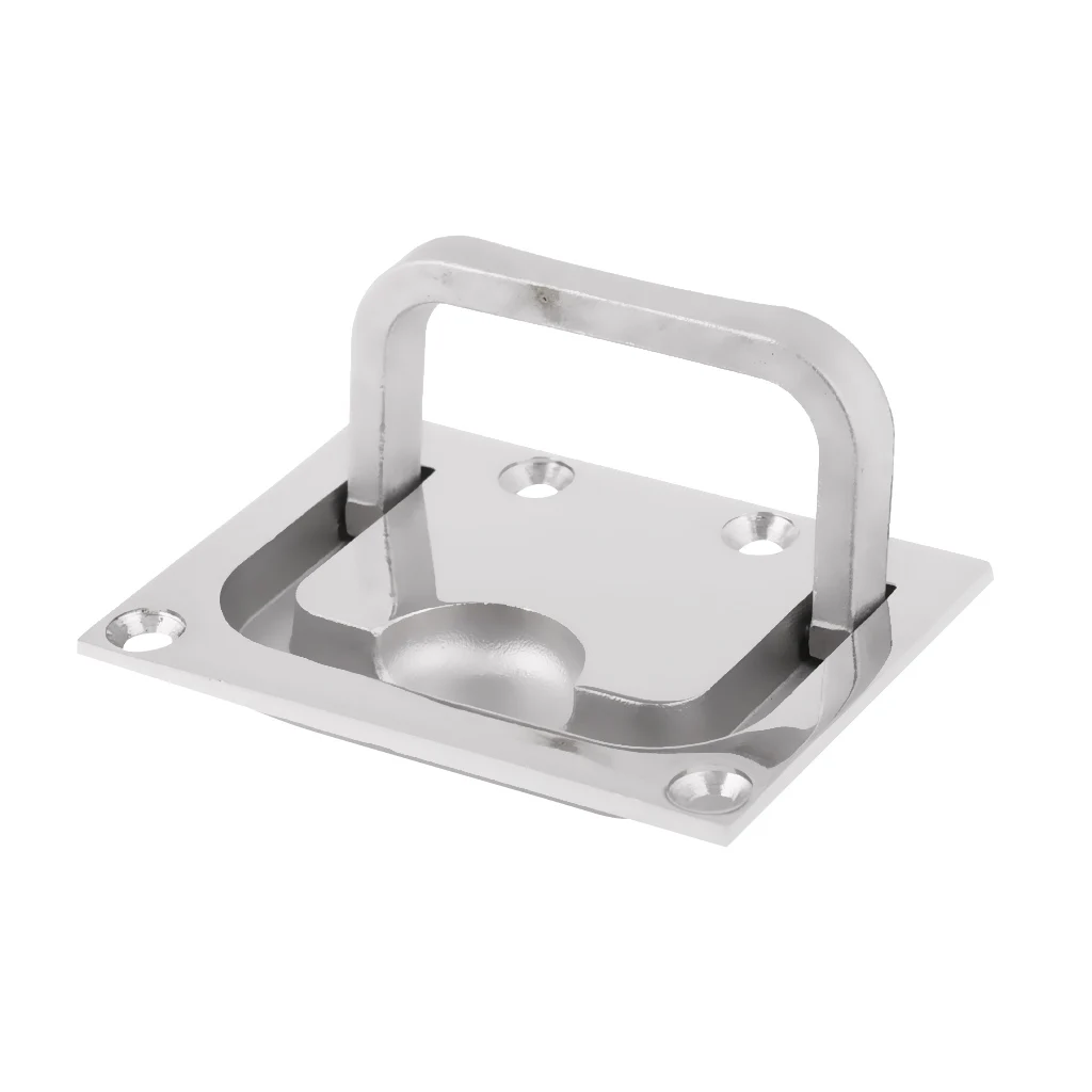 

4x Marine Stainless Steel Hatch Pull Handle / Flush Lifting Ring 75mm X 55mm