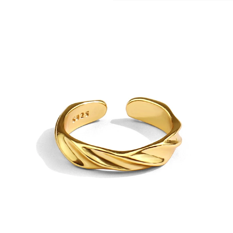 

Women Jewlery Gold Rings Resizable Opening Ring Fashion Personality Size Adjustable 2021 Trend