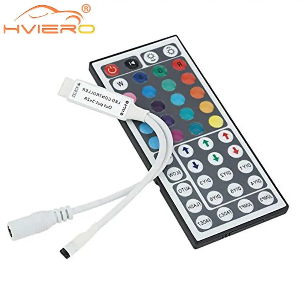 

MiniIR 44Keys Led Controller LED IR RGB Controler IR Remote Dimmer 12V for RGB 3528 5050 LED Strip Lights TV Backlight Lighting
