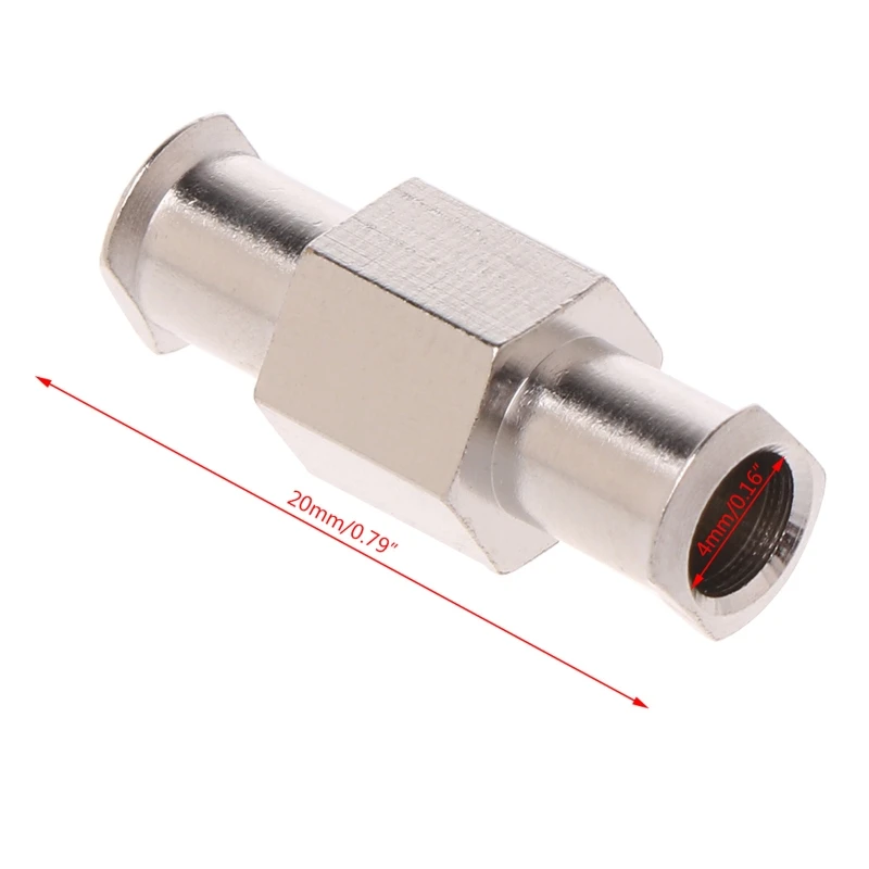 

1pcs Luer Lock Adapter Coupler Nickel Plated Brass Female to Female Fittings Connector with 4mm Aperture