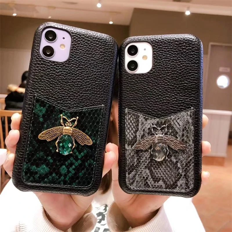Роскошный вставной чехол для телефона с Пчелой IPhone 11 Pro XS Max XR 7 8 6S Plus Модный