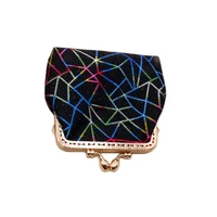 34pcs lot korea style fashion new coin purse cloth handmade bag geometric graphic shell shape wallet luxury coin purse