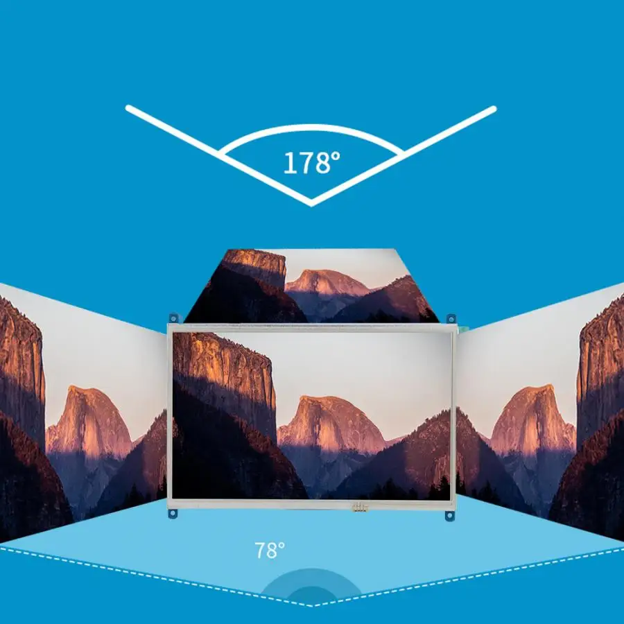 10 дюймов Подсветка ЖК дисплей TFT сенсорный Экран Дисплей для Raspberry Pi 4B с адаптером