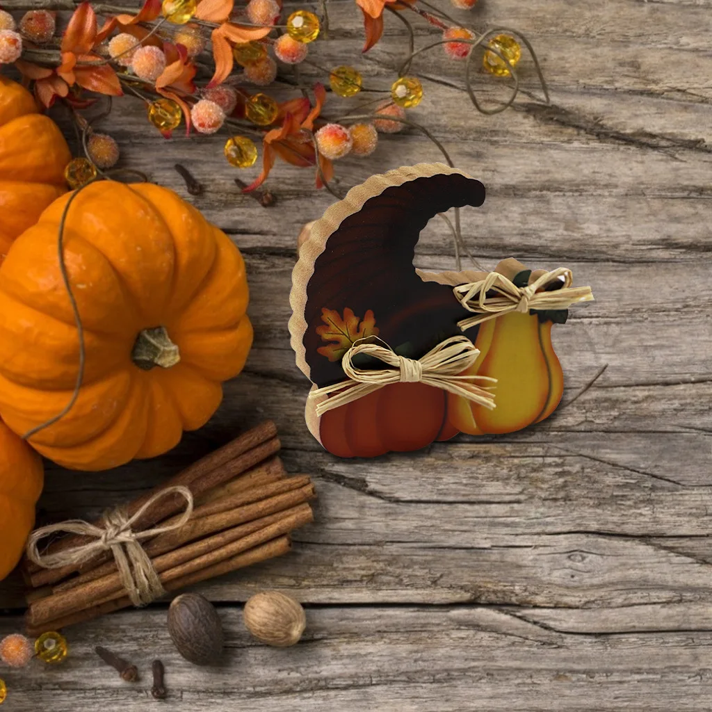 

Деревянные украшения на День Благодарения, фестиваль сбора урожая, тыква, турецвечерние, украшение, украшение для дома, ремесла REME889