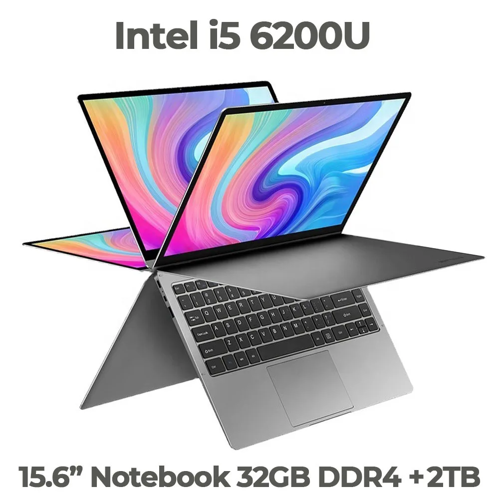 

Cheapest 15.6 Inch Laptop Intel i5 6200U Metal Ultrabook 1920*1080 IPS FHD Windows 10 Gaming Computer Notebook 5G WiFi Bluetooth