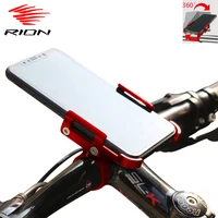 rion aluminium alloy adjustable cycling bike phone holder non slip handlebar 360 rotation mtb support bracket bicycle accessorie