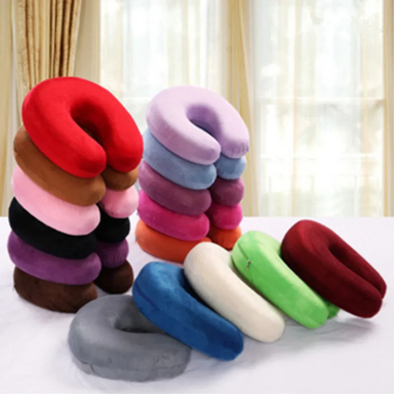 Подушка для шеи из пены с эффектом памяти U образной формы дорожная мягкая