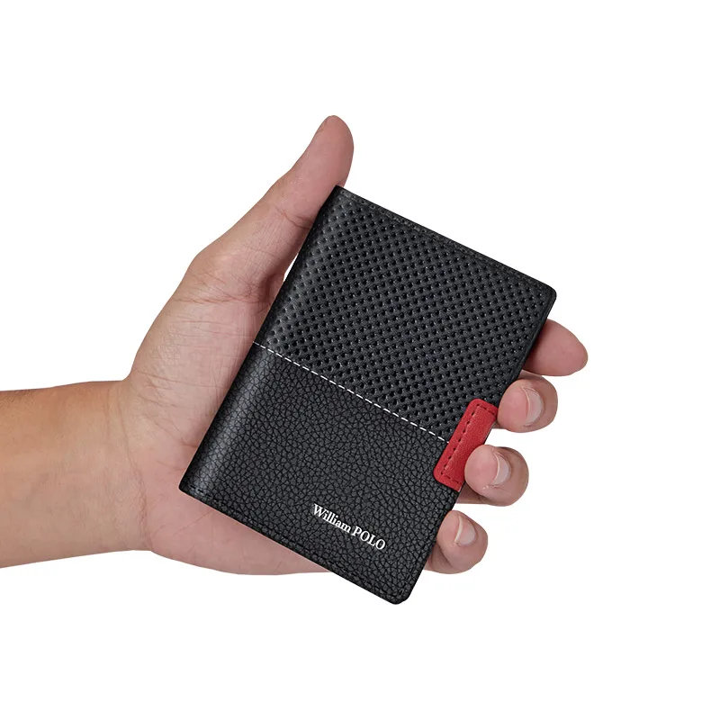 WILLIAMPOLO New New Chinese-made leather men's wallet clip men's wallet leather credit card wallet men's wallet