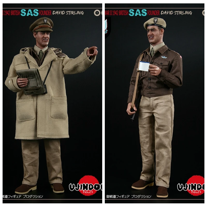 

In Stock Royal Battle Road 1/6 Scale UD90001 World War II British Royal Special Air Service Regiment David Sterling for Fan Gift