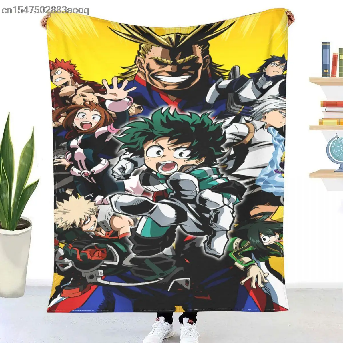 

Katsuki Bakugo Blanket Flannel Decoration My Hero Academia Boku No Hero Academia Portable Throw Blanke/ for Home Couch Bedspread