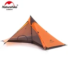Палатка Naturehike туристическая Ультралегкая, 20D нейлон, силиконовое покрытие, водонепроницаемая ткань, для одного человека, для походов и отдыха на открытом воздухе