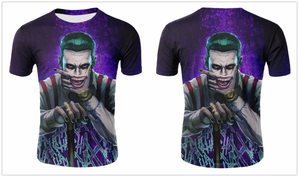 Newest 3D Clown T Shirt Skull Skeleton Summer T-shirts Men Women Hip Hop Punk Gothic Shirts Vintage Rock Anime Casual Tees