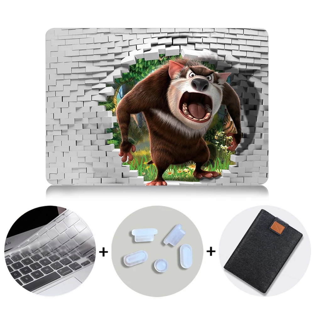 MTT 3D Настенный Чехол для ноутбука Macbook Air 11 13 Pro retina 13 15 с сенсорной панелью для mac book 12 дюймов чехол для ноутбука - Цвет: MB05