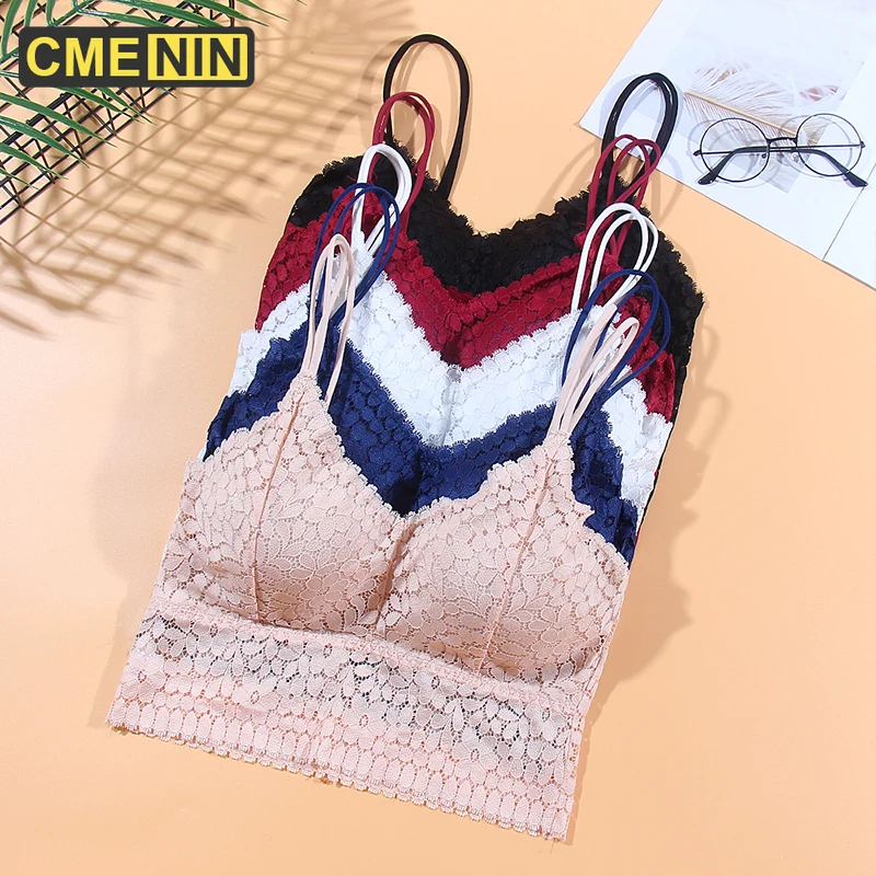 Женские бюстгальтеры на бретельках CMENIN топы Бюстгальтеры без косточек с запахом