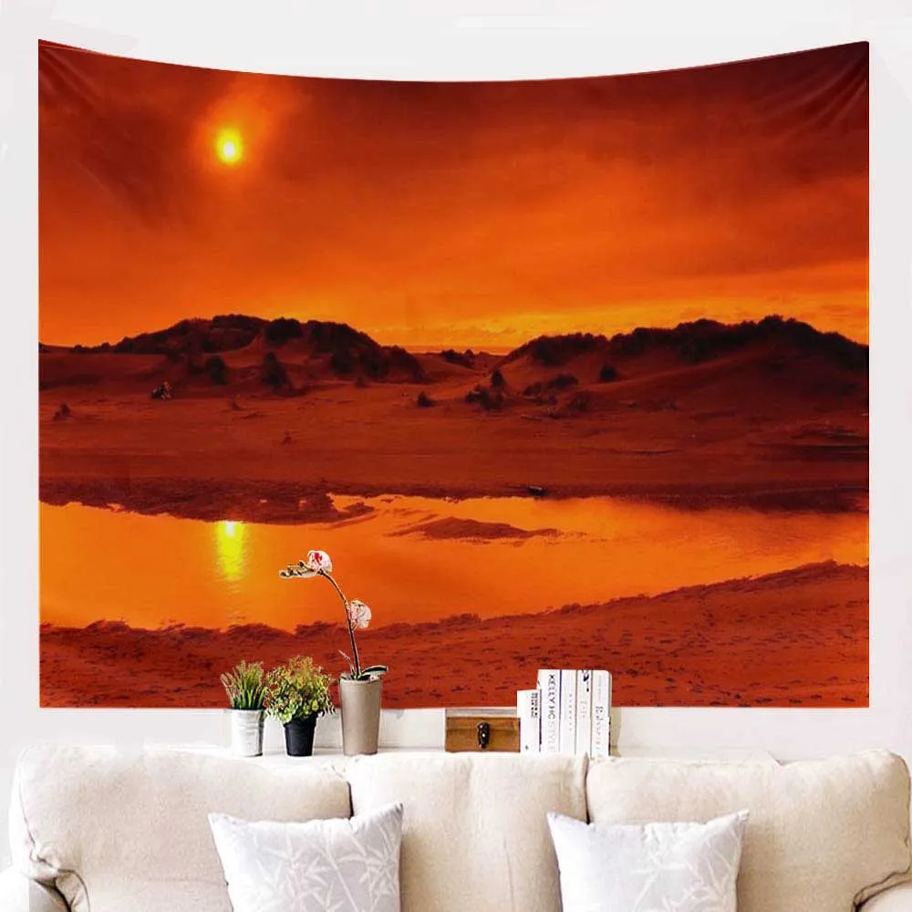 Большой Настенный гобелен с изображением красивого пшеничного поля богемные