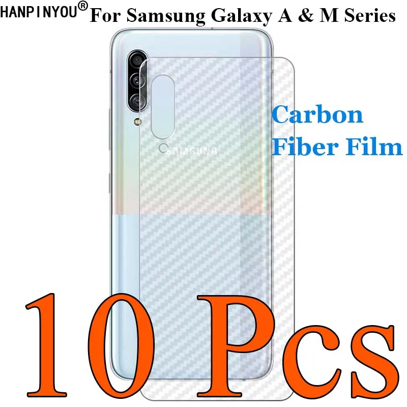 10 шт./лот для Samsung Galaxy A10 A10s A20 A20s A30 A40 A90 5G M10 M20 3D задняя пленка из углеродного