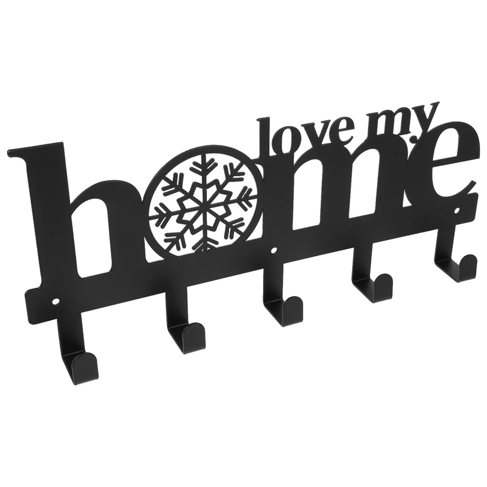 

1Pc Practical Iron Metal Key Hook Clothes Hook Storage Hook for Door Back Black